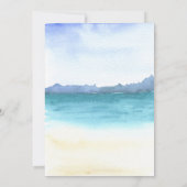 Baby Shower Zeeschildpad Aquarel Kaart (Achterkant)