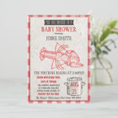 Baby shower Zeevruchten Boil Invitation Kaart (Staand voorkant)