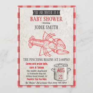 Baby shower Zeevruchten Boil Invitation Kaart
