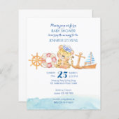 Baby shower zeezeilpastelbegroting (Voorkant / Achterkant)