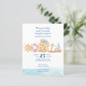 Baby shower zeezeilpastelbegroting (Staand voorkant)