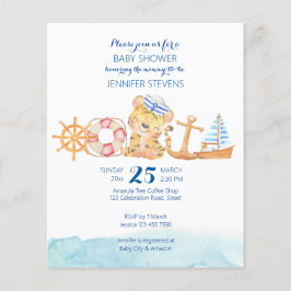 Baby shower zeezeilpastelbegroting