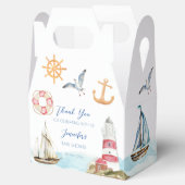 Baby shower zeezeilthema bedankdoosjes (Geopend)