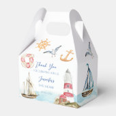 Baby shower zeezeilthema bedankdoosjes (Voorkant Zijde)