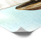 Baby shower zeezeilthema poster (Hoek)