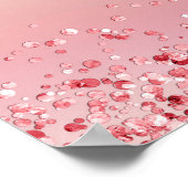 Baby shower zegelbaar roos goud glitter welkom poster (Hoek)