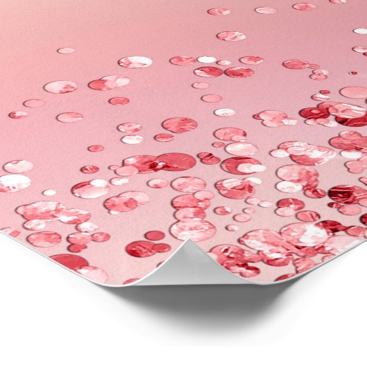 Baby shower zegelbaar roos goud glitter welkom poster (Hoek)