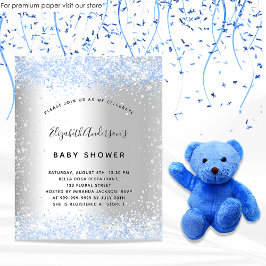 Baby shower zilverblauw