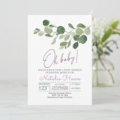 baby shower zilveren dollar kaart (Staand voorkant)