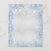 Baby shower zilveren floranje uitnodiging voor beg flyer (Achterkant)