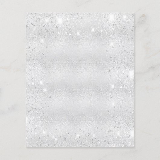 Baby shower zilverkleurige roze uitnodiging (Achterkant)