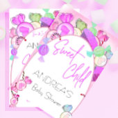 Baby shower Zoet Kind Snoep Kleurrijke Uitnodiging