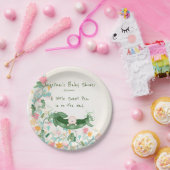 Baby shower Zoete Erwt, Erwtenpeul, Bloemen Papieren Bordje (Feest)