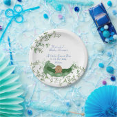 Baby shower zoete erwt groene wijnstokken etnisch papieren bordje (Feest)