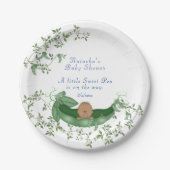 Baby shower zoete erwt groene wijnstokken etnisch papieren bordje (Voorkant)