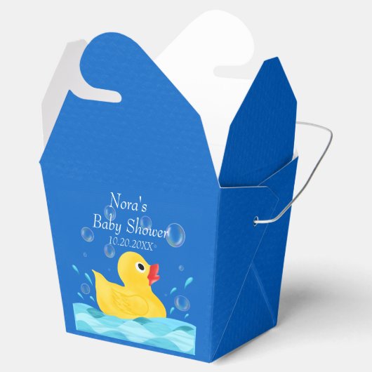 Baby shower zoete Rubber Ducky Bubbles Bedankdoosjes (Geopend)