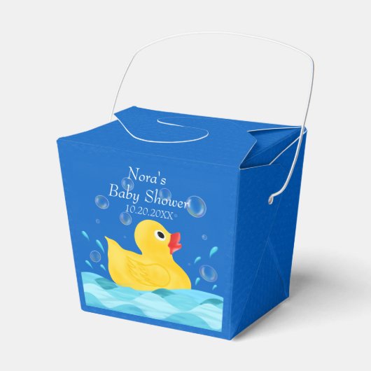 Baby shower zoete Rubber Ducky Bubbles Bedankdoosjes (Voorkant Zijde)