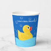 Baby shower zoete Rubber Ducky Bubbles Papieren Bekers (Achterkant)
