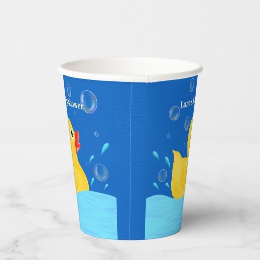 Baby shower zoete Rubber Ducky Bubbles Papieren Bekers (Rechts)