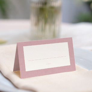 Baby shower zoete simpele roze chambray plaatskaartje