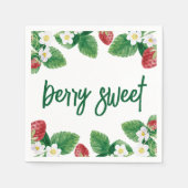 Baby shower zomeraardbei servet (Voorkant)