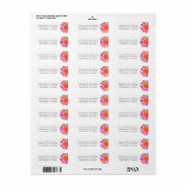 Baby Shower Zon Retouradres Etiket (Full Sheet)