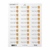 Baby Shower Zon Retouradres Etiket (Full Sheet)