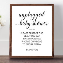 Baby shower zonder stopcontact Geen sociale mediat