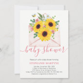 Baby shower Zonnebloem Bloemen Envelop Kaart (Voorkant)