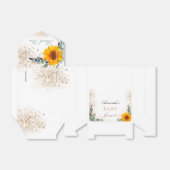 Baby shower zonnebloem eucalyptus glitter dank u bedankdoosjes (Uitgevouwen)