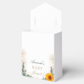 Baby shower zonnebloem eucalyptus glitter dank u bedankdoosjes (Geopend)