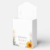 Baby shower zonnebloem eucalyptus glitter dank u bedankdoosjes (Geopend)