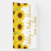 Baby shower zonnebloemen Boho Floral Prop Spandoek (Verticaal)