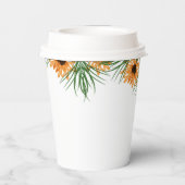 Baby shower Zonnebloemen Greenery Dank u Papieren Bekers (Achterkant)