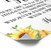 Baby shower zonnebloemen voor Pacifier-jachtjacht Poster (Hoek)