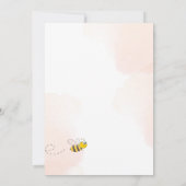 Baby shower zonnebloemen witte rozengoud kaart (Achterkant)