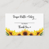 Baby shower zonnebloempitten luzerne informatiekaartje (Achterkant)