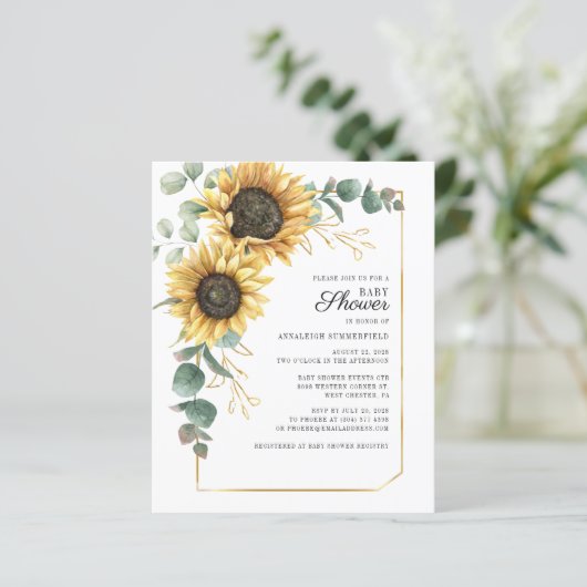 Baby shower zonnebloempitten voor bodemgebruik (Staand voorkant)