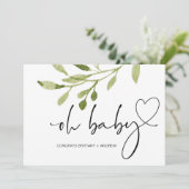 Baby shower Zwangerschap Gefeliciteerd Oh Baby Kaart (Staand voorkant)