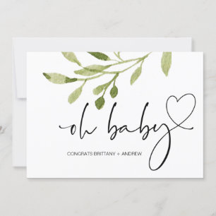 baby shower Zwangerschap Gefeliciteerd Oh Baby Kaart
