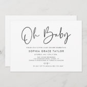 Baby shower Zwart & Wit Boho Genderneutraal Kaart (Voorkant / Achterkant)