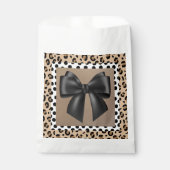 Baby shower Zwart Wit Bruin- Dierenprint- Bow Bedankzakje (Voorkant)