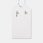 Baby shower Zwart Wit Bruin- Dierenprint- Bow Cadeaulabel (Achterkant)