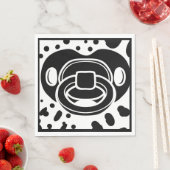 Baby shower - Zwart-wit- Fopspeen Servet (Insitu)