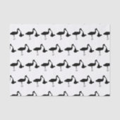 Baby shower Zwart-wit Ooievaar Patroon Tissuepapier (Voorkant)