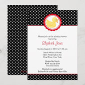 Baby shower zwart-wit poka Dots Duck Kaart (Voorkant / Achterkant)