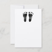 Baby shower zwart-wit Prints Kaart (Achterkant)