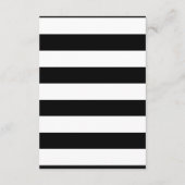 Baby shower Zwart Wit Stripe Luier Raffle Informatiekaartje (Achterkant)