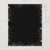 Baby shower zwarte goudballonnen flyer (Achterkant)