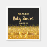 Baby shower zwarte goudboegelegant